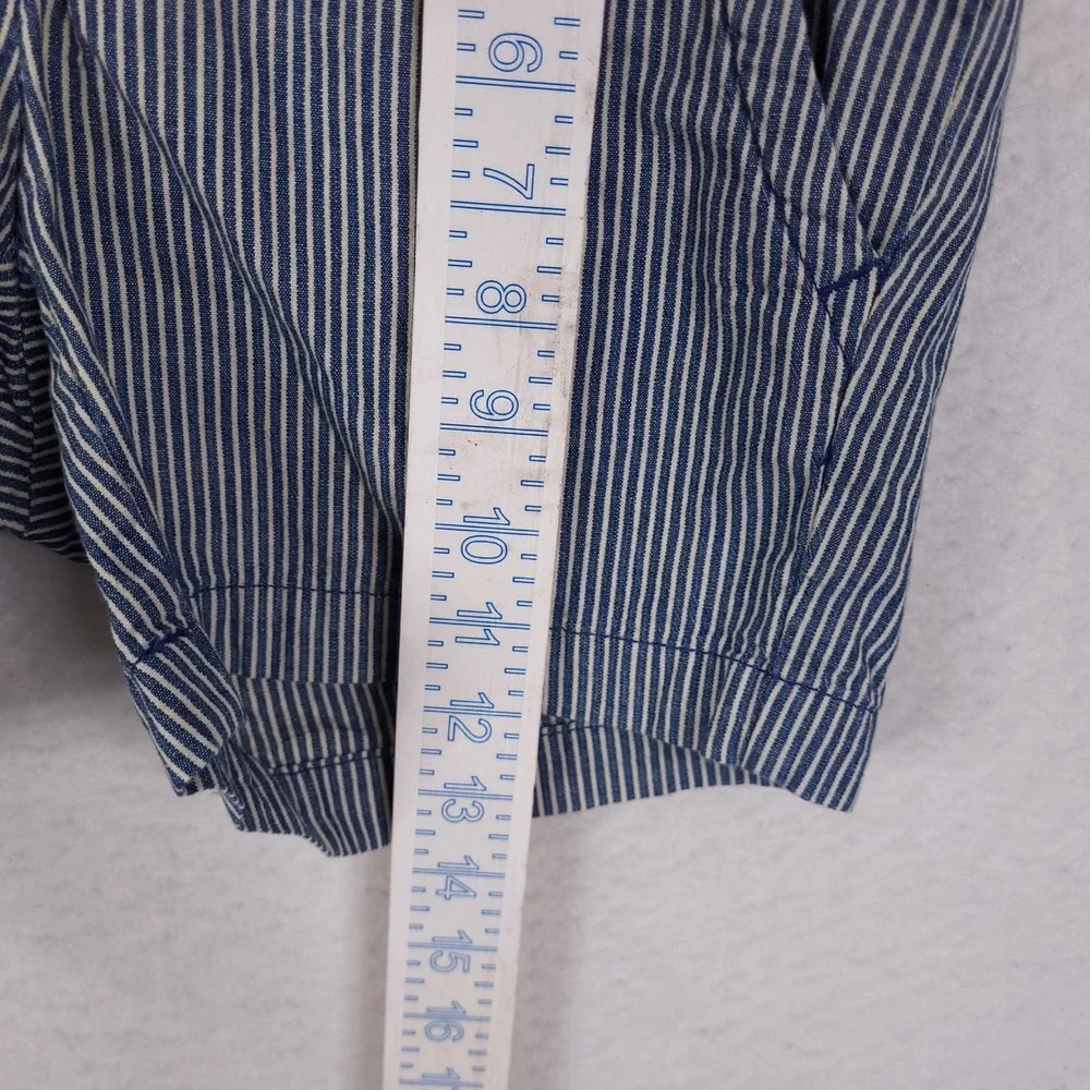 J.Crew Striped Chino Shorts Womens 00 Blue White Nautical Summer Preppy